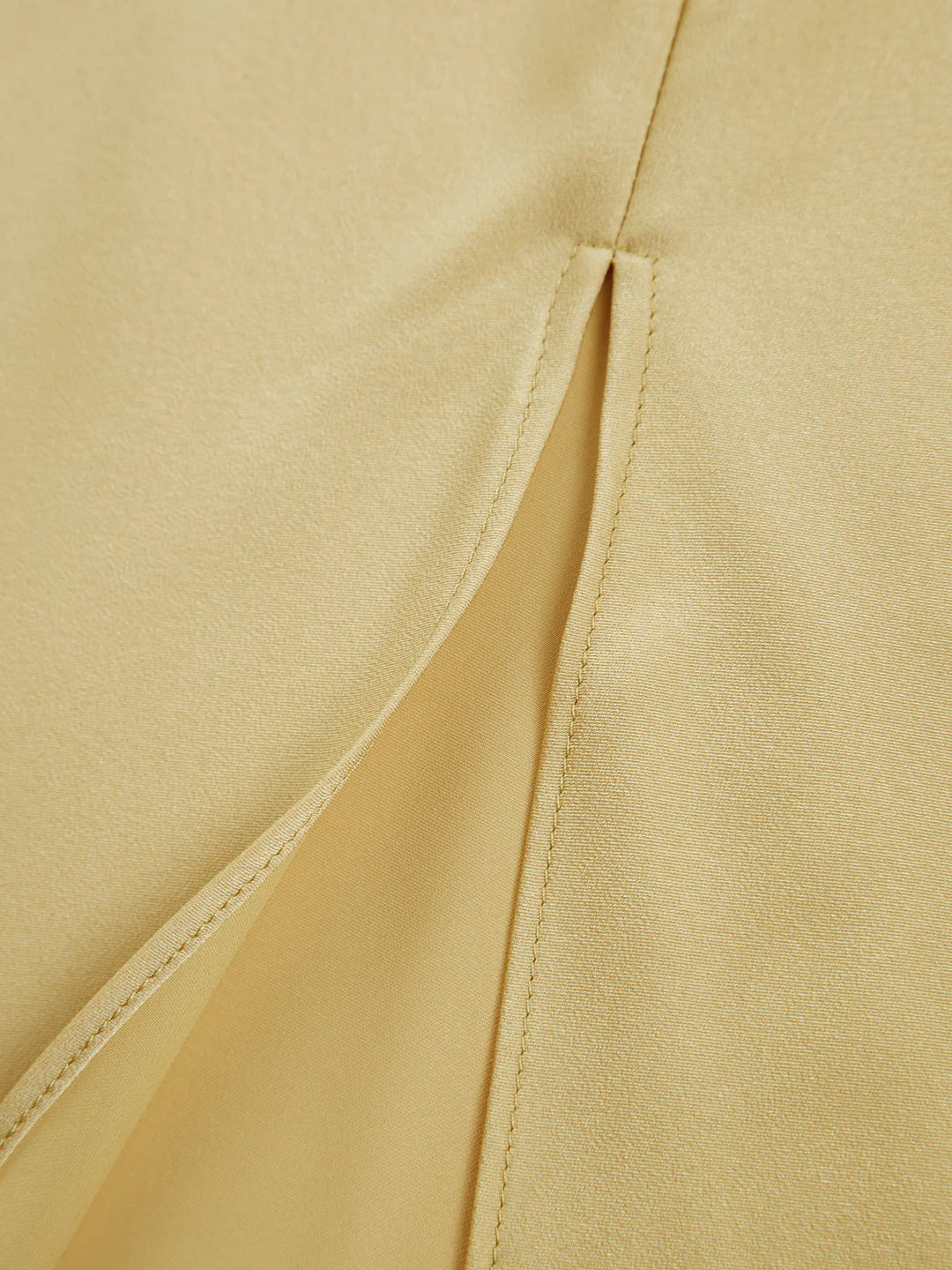 Nezo™ | Satijnen butter yellow jurk