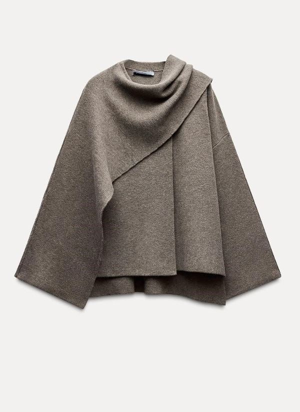 Nezo™ | Korte jas met sjaal detail