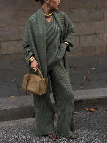 Nezo™ | V-hals pakje met sjaal