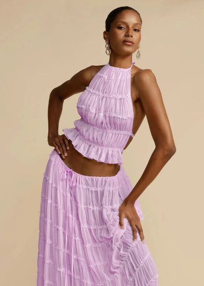 Nezo™ | 2-delig geplooide rok + top set