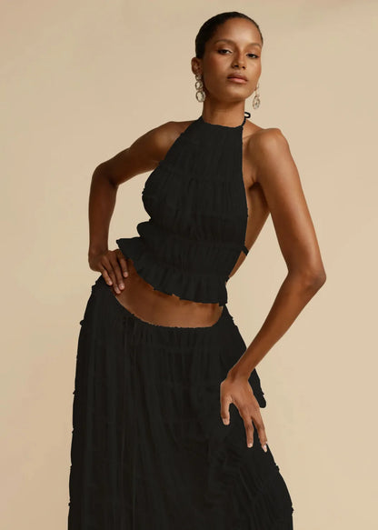 Nezo™ | 2-delig geplooide rok + top set