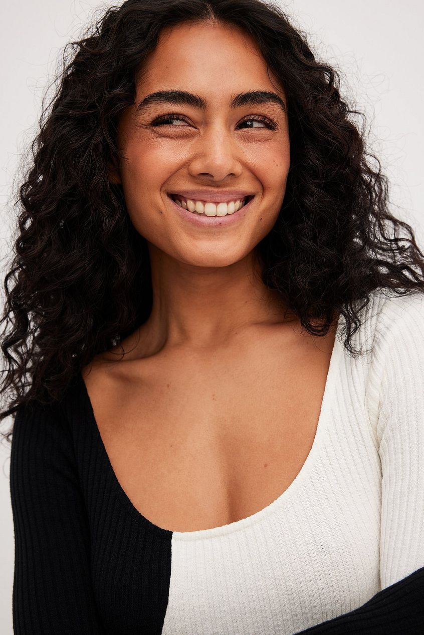 Nezo™ | Tweekleurig midi-jurk