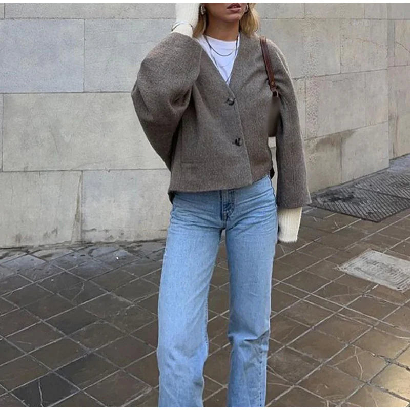 Nezo™ | Korte jas met V-hals